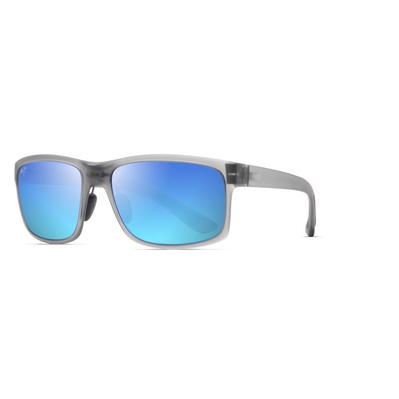 Maui Jim Pokowai Arch Unisex Translucent Matte Gray Frame Blue Hawaii Lens Polarized Sunglasses