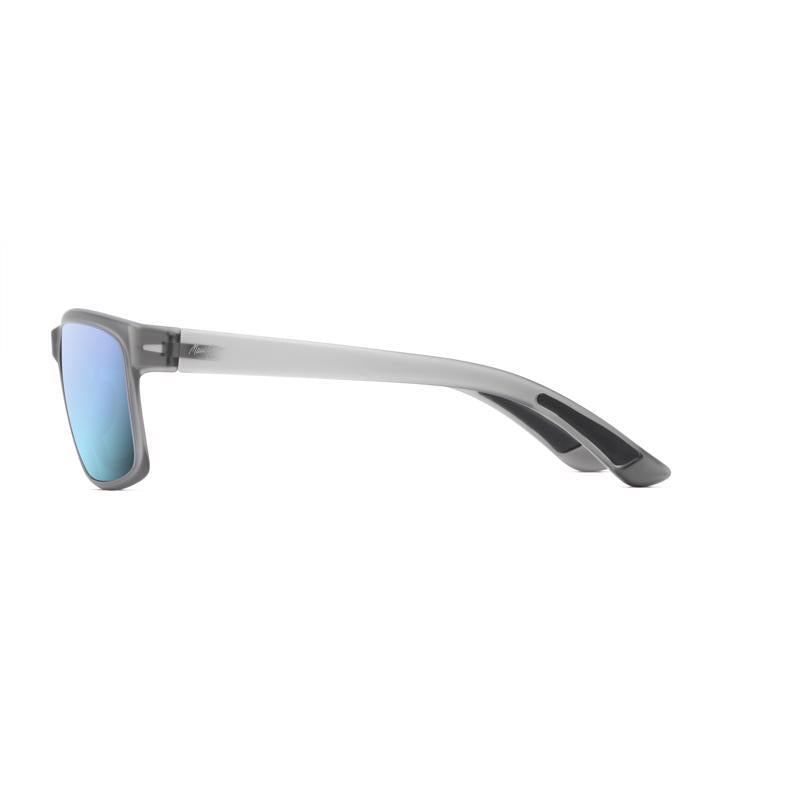 Maui Jim Pokowai Arch Unisex Translucent Matte Gray Frame Blue Hawaii Lens Polarized Sunglasses