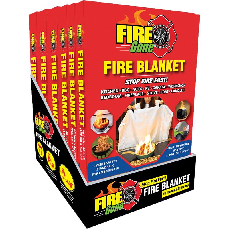 Fire Gone Fire Blanket For Household, Pack of 12