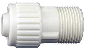 Flair-It 16872 Tube to Pipe Adapter, 3/4 in, PEX x MPT, Polyoxymethylene, White, 1/PK