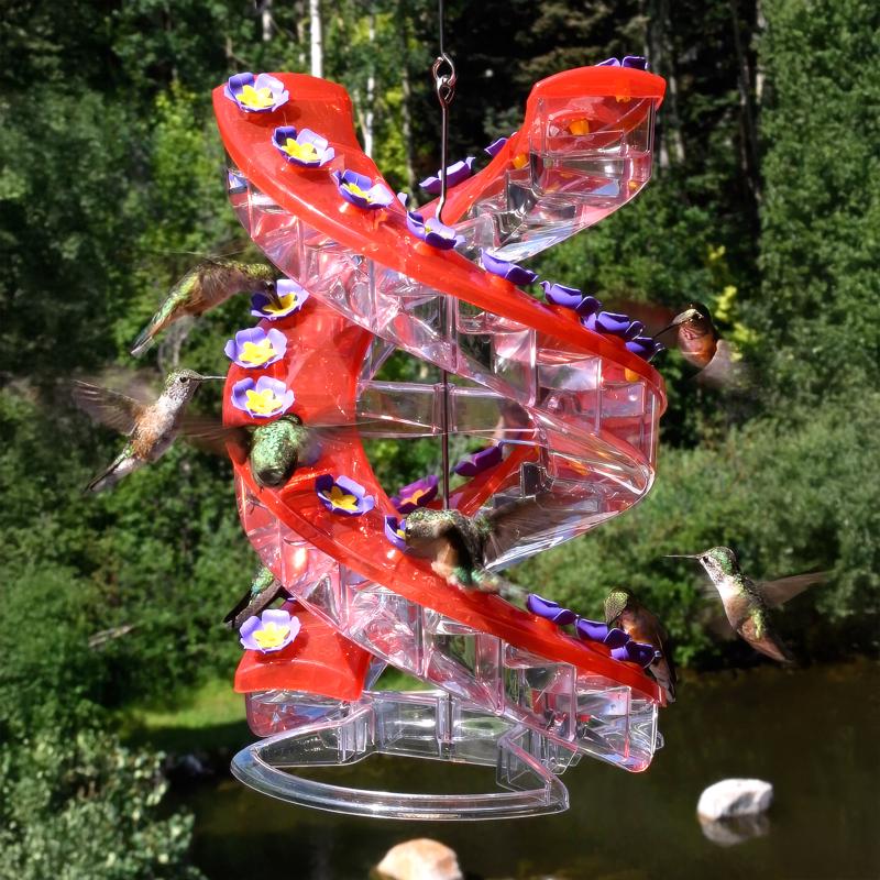Cascade Hummingbird 23.5 fl. oz. Polypropylene DNA Amethyst Nectar Bird Feeder 32 ports