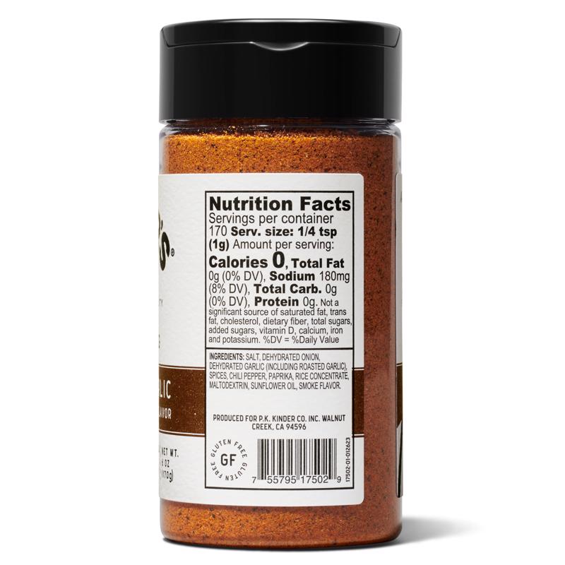Kinder's Woodfired Garlic BBQ Seasoning 6 oz