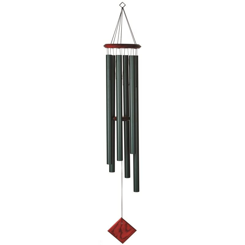 Woodstock Chimes Green Aluminum/Wood 54 in. Wind Chime