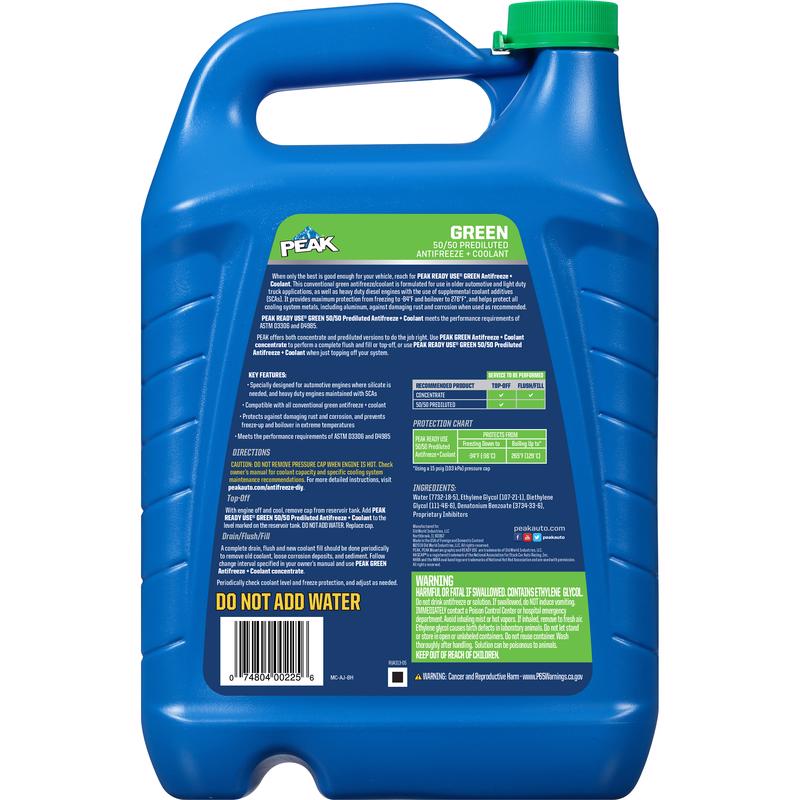 Peak Ready Use 50/50 Antifreeze/Coolant 1 gal, Pack of 6