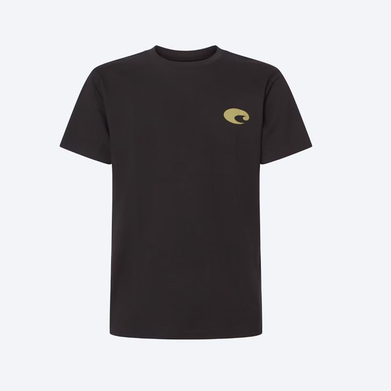 Costa M Short Sleeve Men's Crew Neck Washed Black Species Shield Tee Shirt