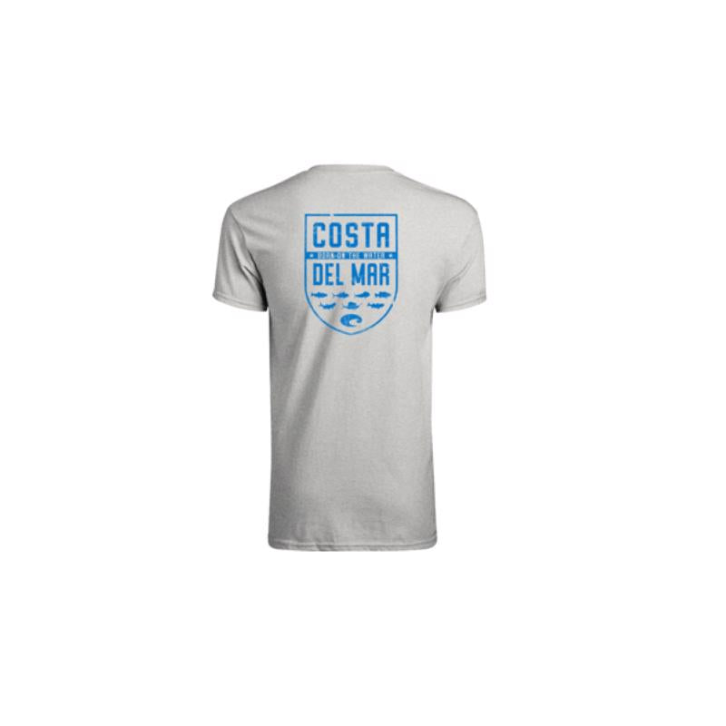 Costa XL Short Sleeve Men's Crew Neck Heather Gray Species Shield Tee Shirt