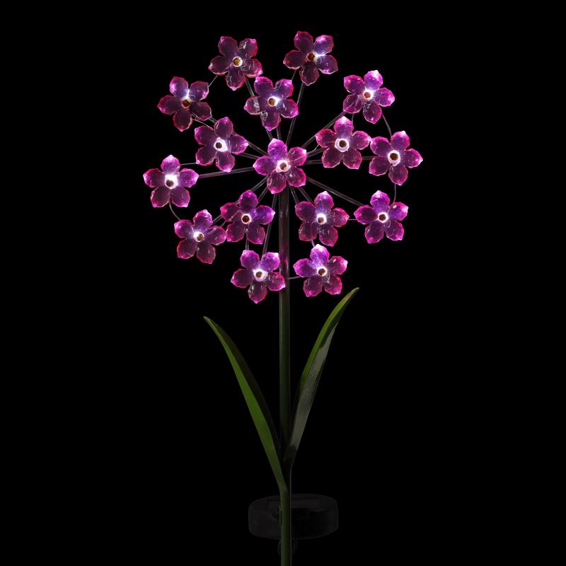 Exhart Pink Acrylic/Metal 31 in. H Flower Garden Yard Stake, Pack of 6