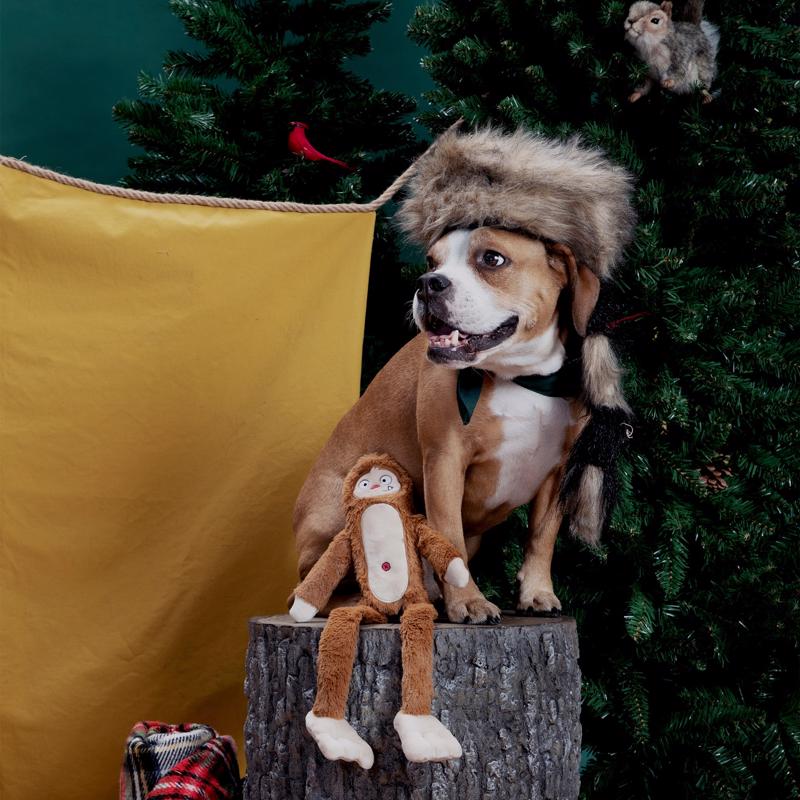 Bark Brown/Tan Hairy Henderson Dog Toy Medium 1 pk, Pack of 3