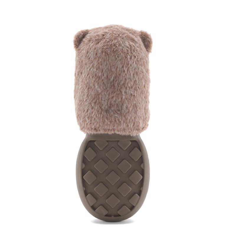 Bark Brown Cotton/Rubber PB Beaver Dog Toy Medium, Pack of 3