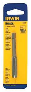 Irwin Hanson 8335 Thread Tap, M9-0.75 Thread, Plug Tap Thread, 4-Flute, HCS