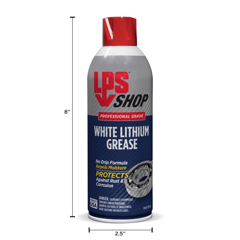 LPS White Lithium Grease 10 oz, Pack of 12