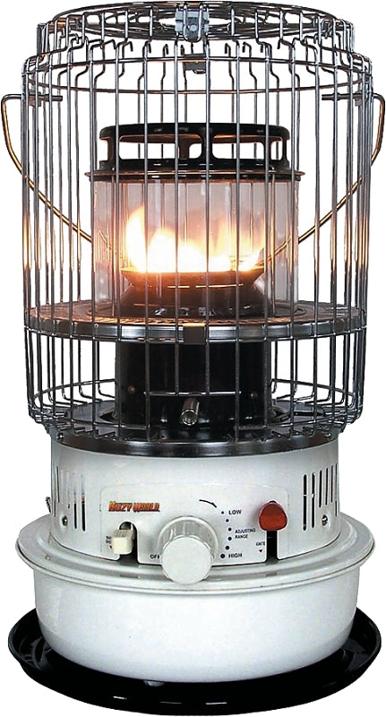 Comfort Glow KW-12A Portable Heater, 1.1 gal Fuel Tank, Kerosene, 10500 Btu, 500 sq-ft Heating Area, Gray
