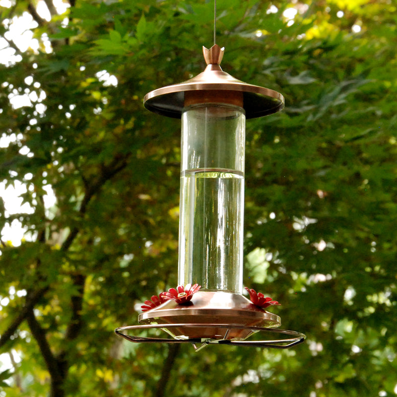 Perky-Pet Hummingbird 12 oz Copper/Glass Nectar Feeder 4 ports, Pack of 2