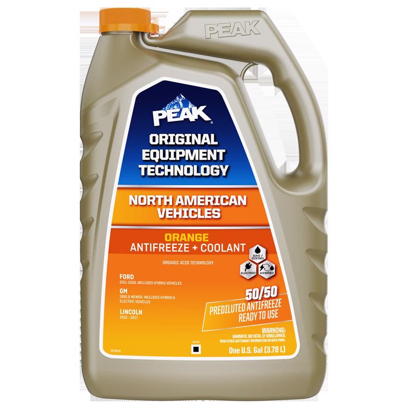 Peak NA Orange 50/50 Antifreeze/Coolant 1 gal, Pack of 6