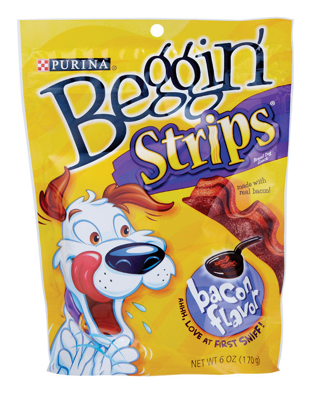 Purina Beggin Strips Bacon Treats For Dog 6 oz 1 pk, Pack of 6