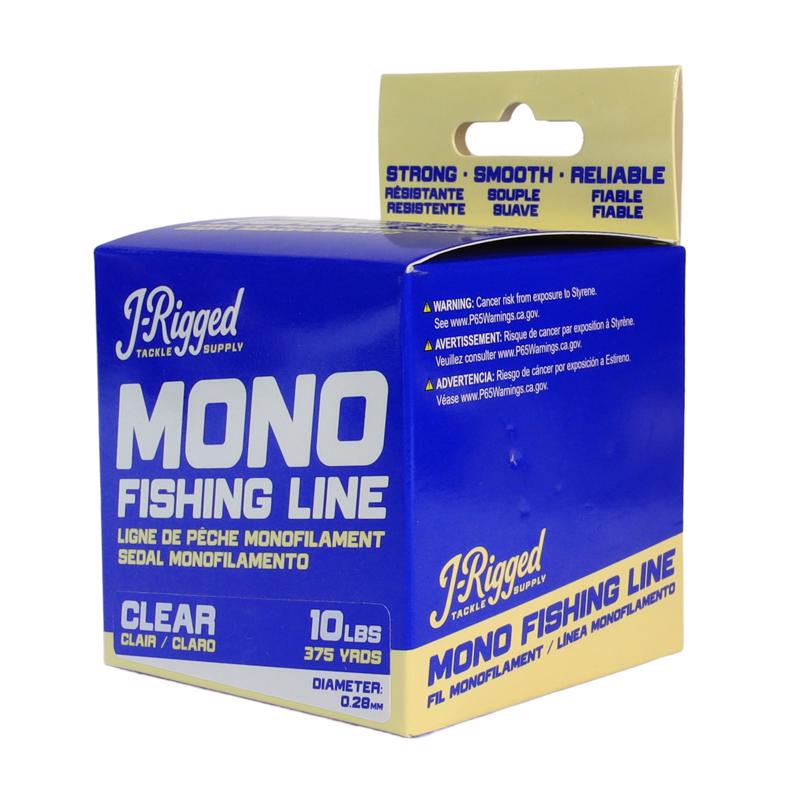 J-Rigged Monofilament Fishing Line 10 lb. capacity 375 yd
