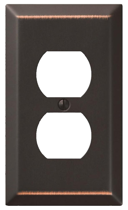 AmerTac 163DDB Duplex Outlet Wallplate, 1-Gang, Steel, Aged Bronze, Pack of 6