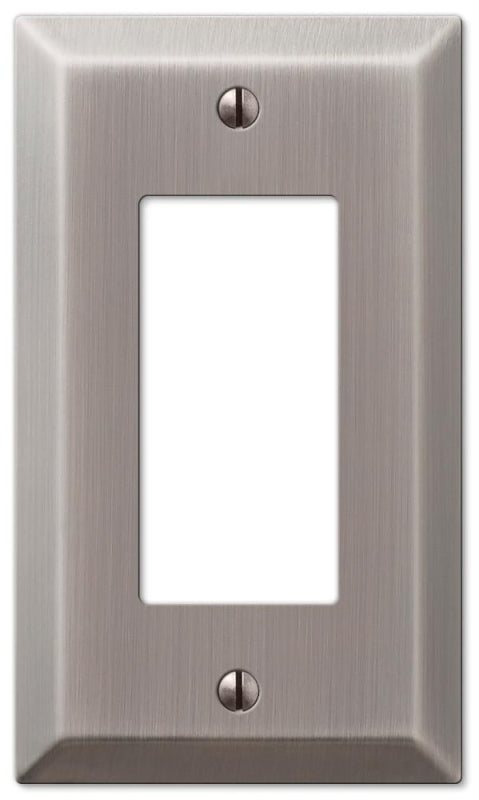 Amerelle Century Series 163RAN Wallplate, 4-15/16 in L, 2-7/8 in W, 1-Gang, Steel, Antique Nickel, Pack of 4