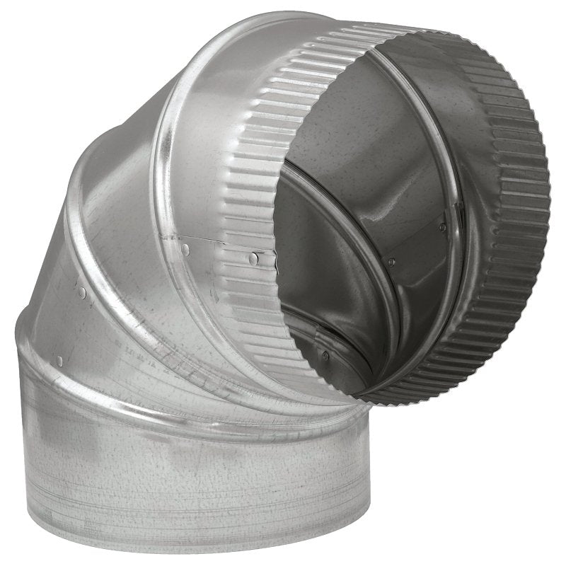Imperial GV1329-C Adjustable Elbow, 7 in Connection, 30 ga Gauge, Galvanized, Pack of 8