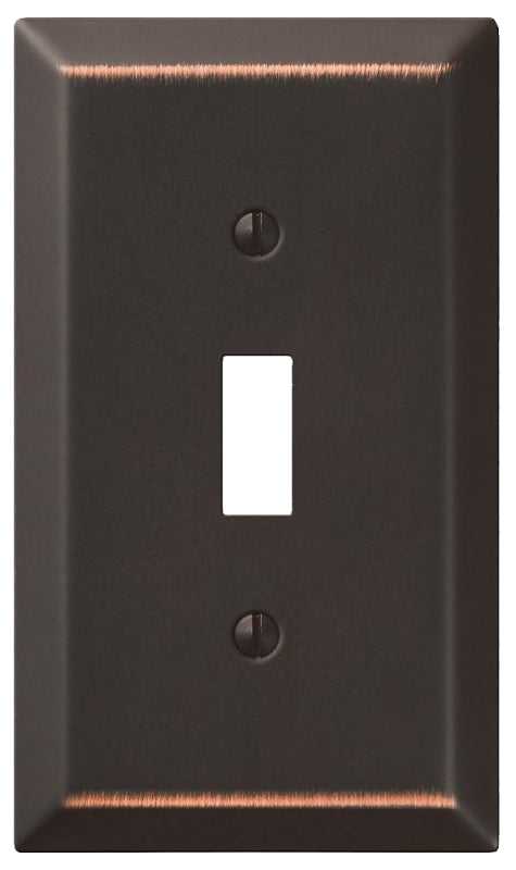 Amerelle Century Series 163TDB Wallplate, 5 in L, 2.9 in W, 1-Gang, Steel, Aged Bronze, Pack of 6