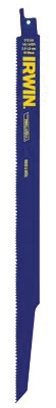 Irwin 372110P5 Reciprocating Saw Blade, 12 in L, 10/14 TPI, HSS Cutting Edge