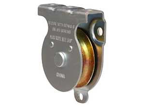Campbell T7550502 Pulley, Single Sheave, 3/8 in Rope, 100 lb Working Load, 2 in Sheave, Zinc