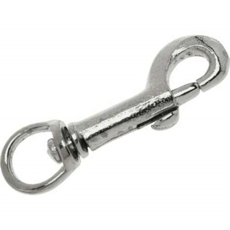 Campbell T7607602 Swiveling Bolt Snap, 3/8 in, 60 lb Working Load, Iron, Nickel-Plated