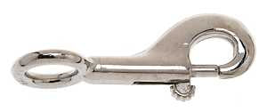 Campbell T7615202 Round Eye Bolt Snap, 5/8 in, 90 lb Working Load, Zinc, Nickel-Plated