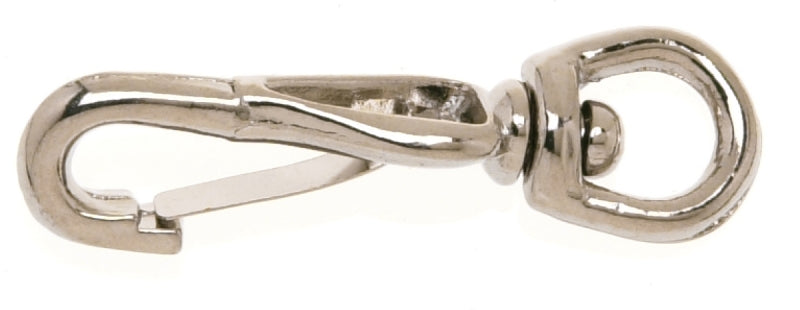 Campbell T7615602 Swiveling Spring Snap, 7/32 in Snap Opening, 1/4 in Dia x 2 in L Dimensions, 1/4 in, Malleable Iron, Pack of 10