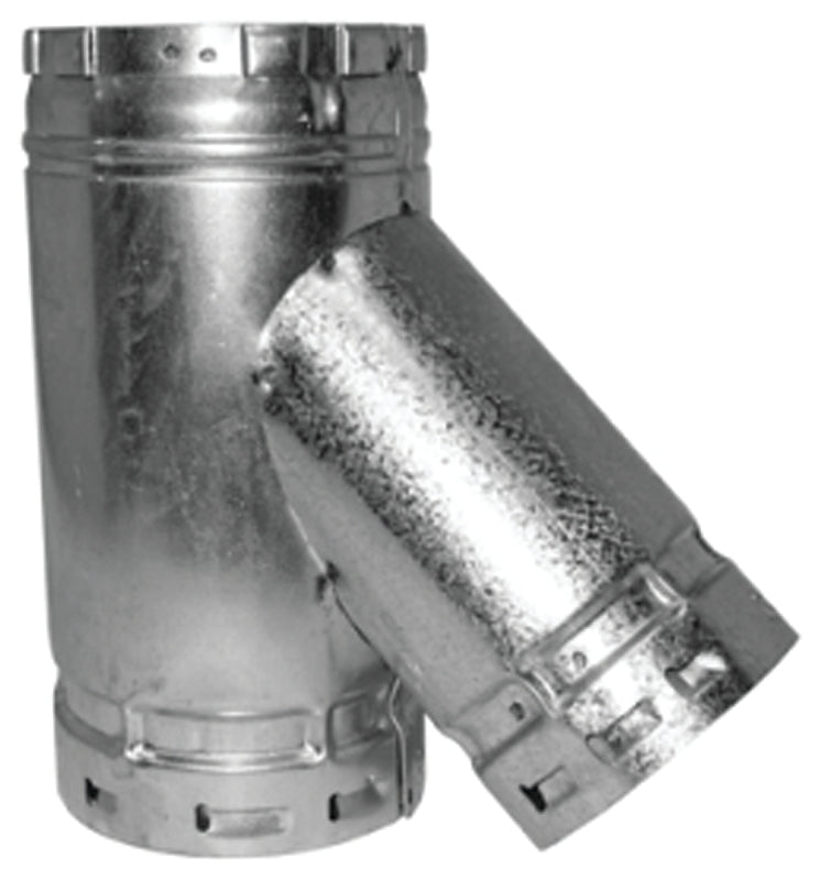 AmeriVent 4EY-3 Reduction Wye, 4-1/2 x 3-1/2 x 4-1/2 in, Aluminum/Steel, Galvanized