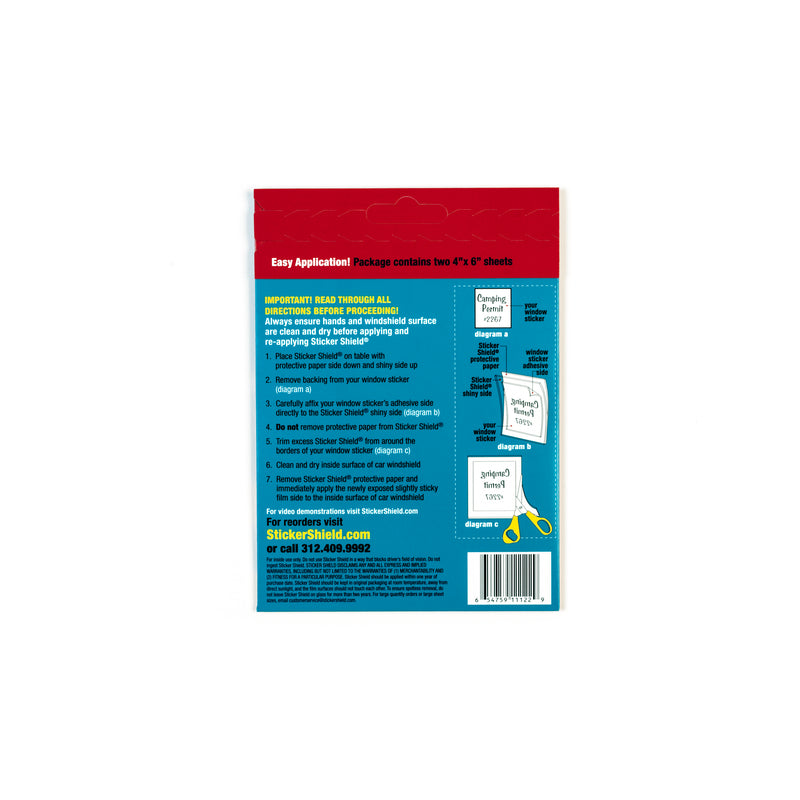 Sticker Shield Clear Film 2 pk, Pack of 50