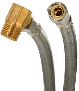 Fluidmaster 6W60 Dishwasher Connector, 3/8 in, Polymer/Stainless Steel