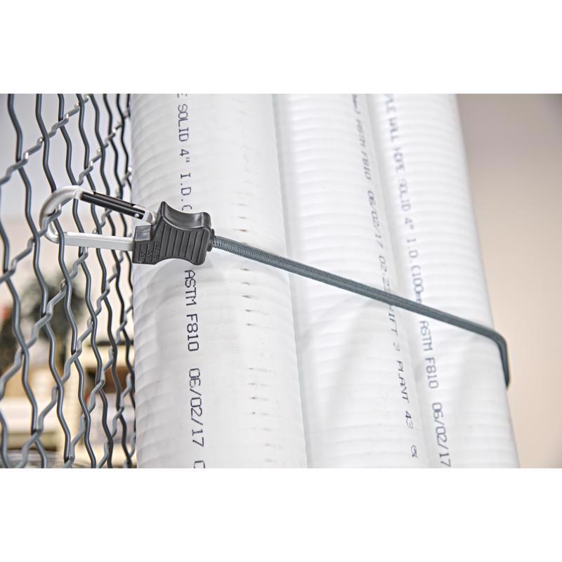 Keeper Black Carabiner Style Bungee Cord 48 in. L X 0.315 in. 1 pk