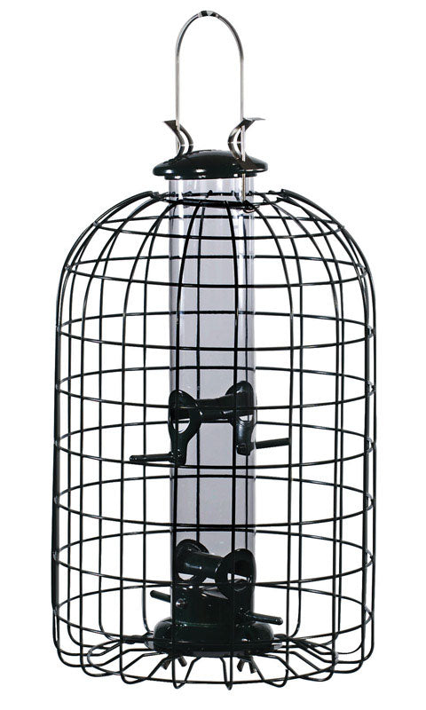 Audubon Wild Bird 1.25 lb Plastic/Wire Caged Tube Bird Feeder 4 ports