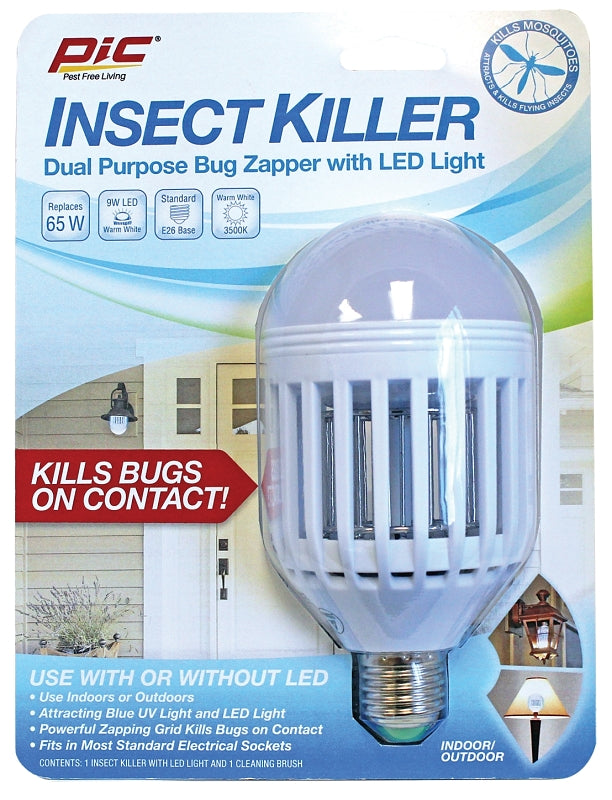 PIC IKC Insect Killer Bulb, 120 V, 65 W, LED Lamp, Ivory