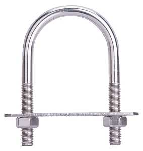 ProSource LR360 U-Bolt, 5/16 in Thread, 1-1/2 in L Thread, Stainless Steel, Stainless Steel, Pack of 10