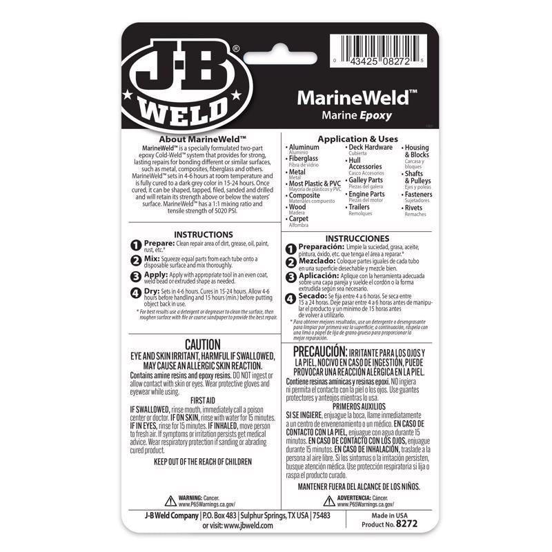 J-B Weld MarineWeld High Strength Automotive Epoxy Paste 1 oz