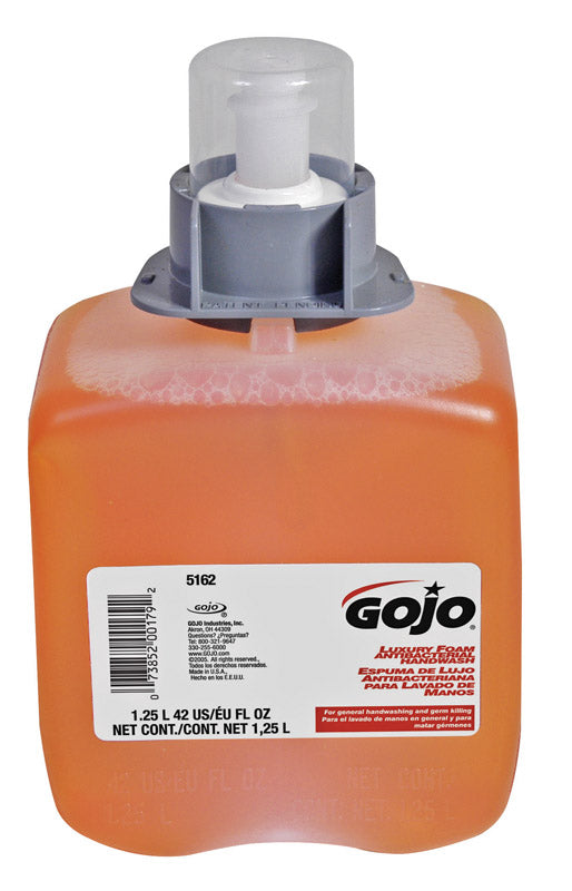 Gojo Orange Blossom Scent Antibacterial Foam Hand Soap Dispenser Refill 42 oz, Pack of 4