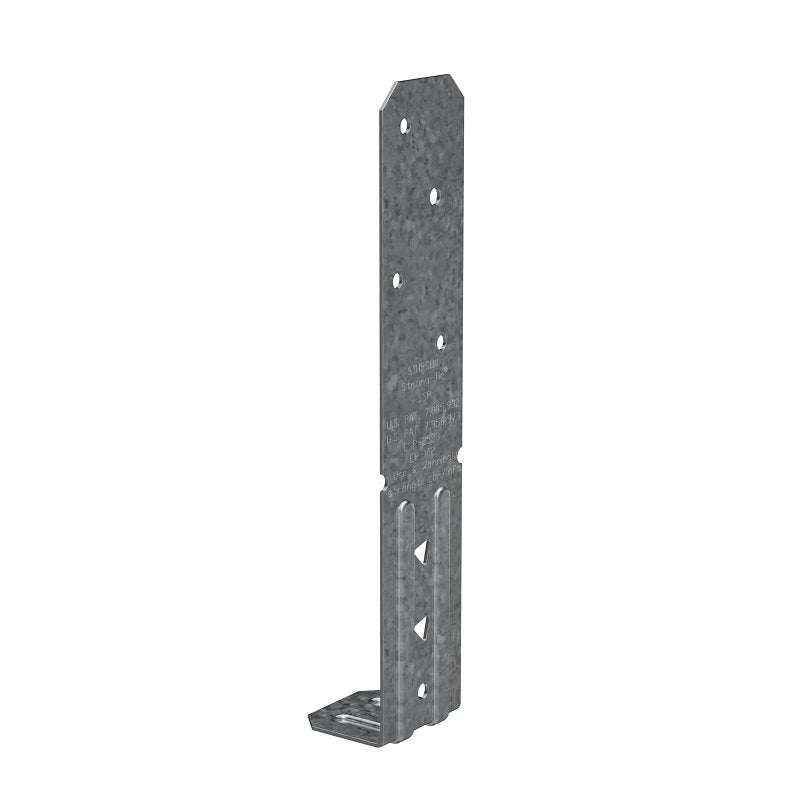 Simpson Strong-Tie SSP Single Stud Plate Connector, 6-11/16 in L, 1-3/8 in W, Steel, Zinc Galvanized, Pack of 100