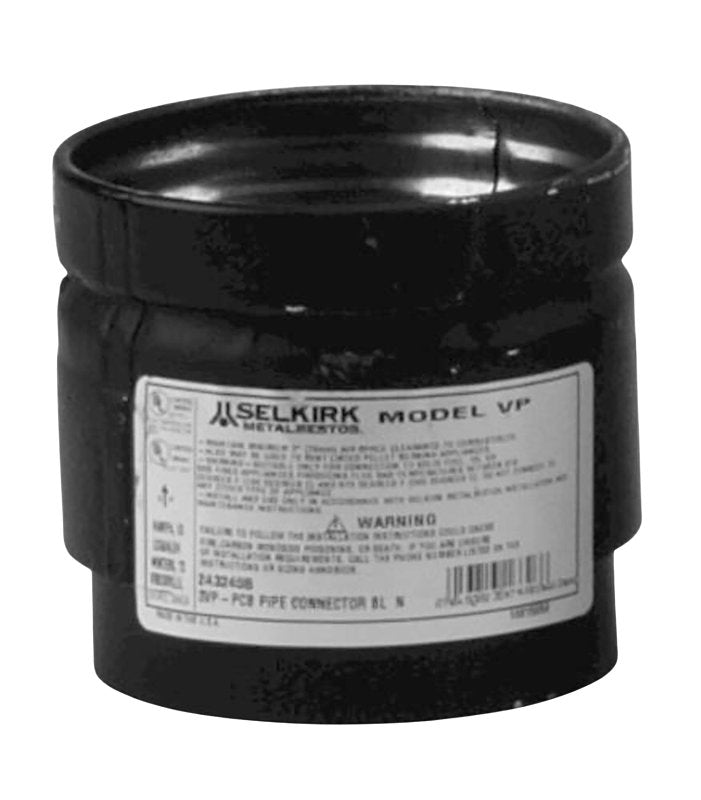 Thick Collar Pipe Conn Blk 3In