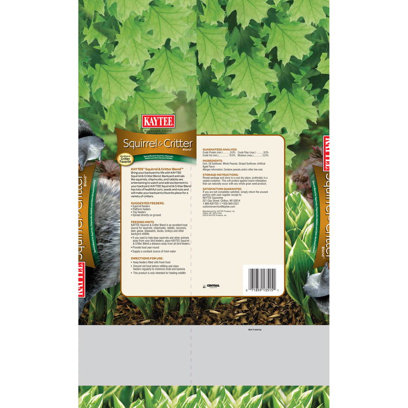 Kaytee Squirrel & Critter Assorted Species Corn Squirrel and Critter Food 10 lb, Pack of 4