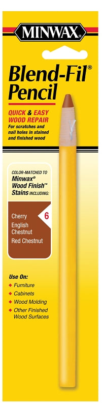 Minwax 110066666 Wood Filler Pencil, Solid, Cherry/English Chestnut, #6