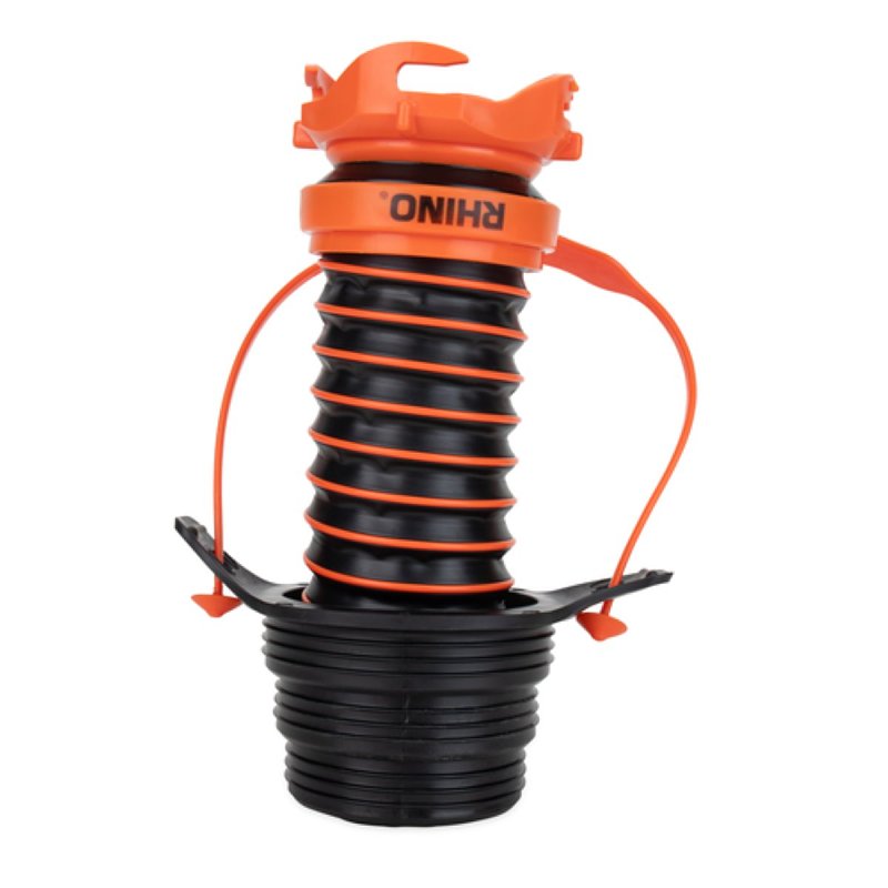 Rhino 39319 Sewer Hose Adapter Flexible Drain, Black