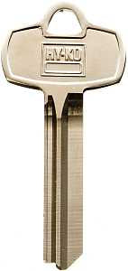 Hy-Ko 11010BE8 Key Blank, Brass, Nickel, For: Best Cabinet, House Locks and Padlocks, BE8 Key Number, Pack of 10