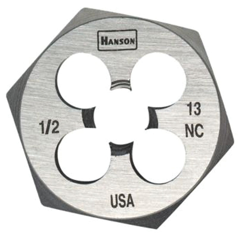 Irwin Hanson 9444 Machine Screw Die, 1/2-13 Thread, UNC Thread, Right Hand Thread, HCS