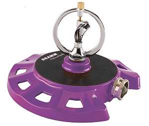 Dramm 15076 Spinning Sprinkler, 1100 sq-ft, Pop-Up Nozzle Trajectory, Aluminum/Plastic/Zinc