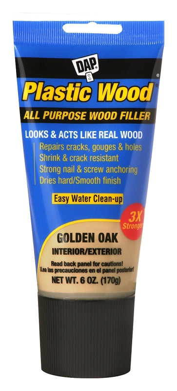 Plastic Wood 7079800582 Wood Filler, Paste, Golden Oak, 6 oz Tube
