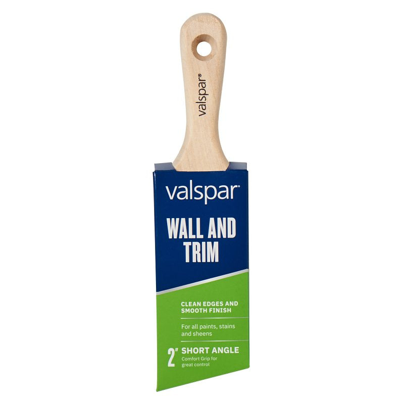 Valspar Wall and Trim Series 882566350 Sash Brush, 2 in W, Angle Brush, Polyester Bristle