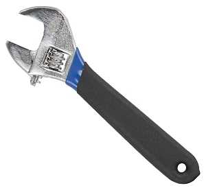 Vulcan JL149063L Adjustable Wrench, 6 in OAL, 1.04 in Jaw, Steel/Vinyl, Chrome, Non-Slip Grip Handle
