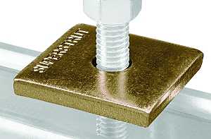 SuperStrut 200 Series ZAB2411/2-10 Square Conduit Washer, Stainless Steel, Gold, Galvanized